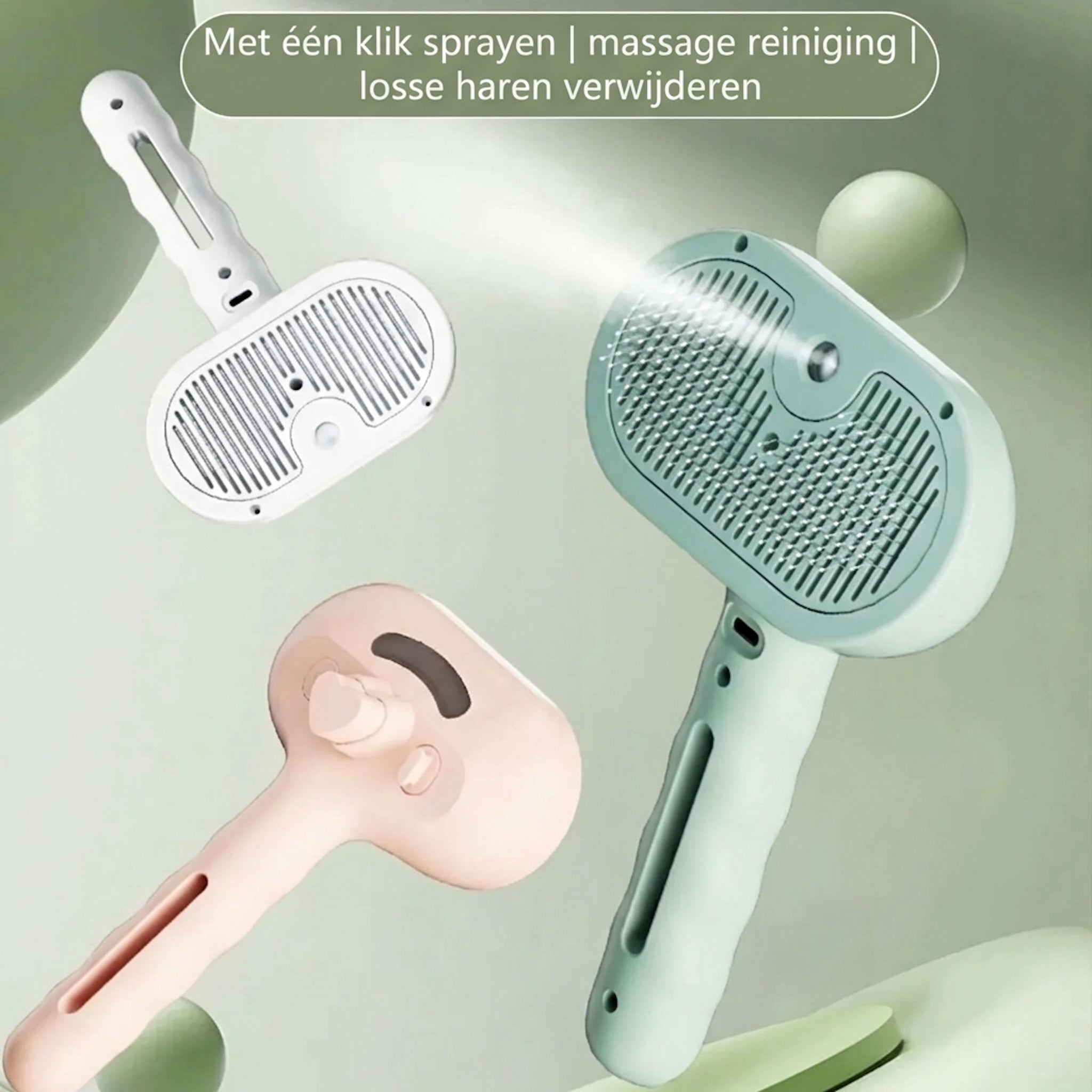 VachtVerzorger 3-in-1 Stoomborstel