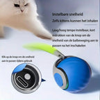 Slimme Interactieve Kattenbal - Automatisch Rollend Speeltje met Veren