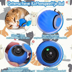 Slimme Interactieve Kattenbal - Automatisch Rollend Speeltje met Veren