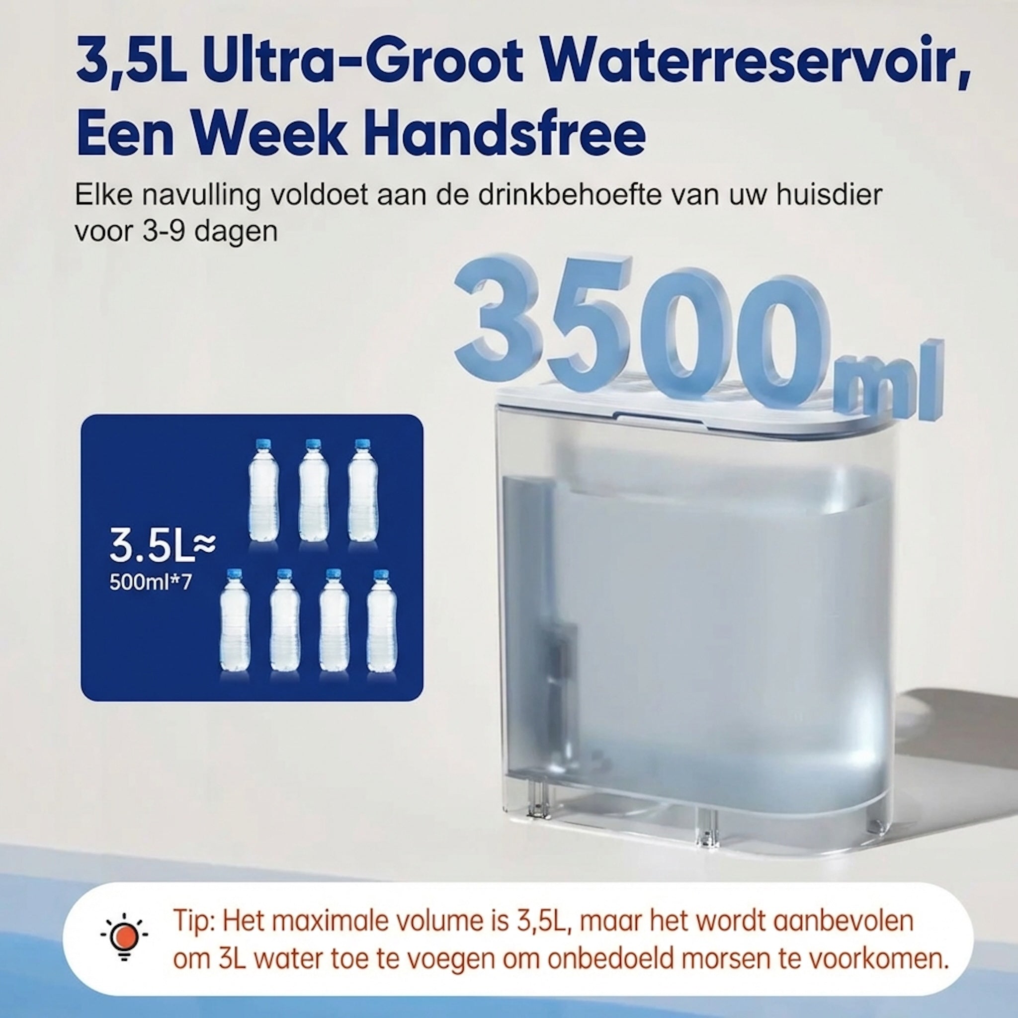 PetGravity Slimme Drinkfontein - Draadloos & Filtervrij (3L)