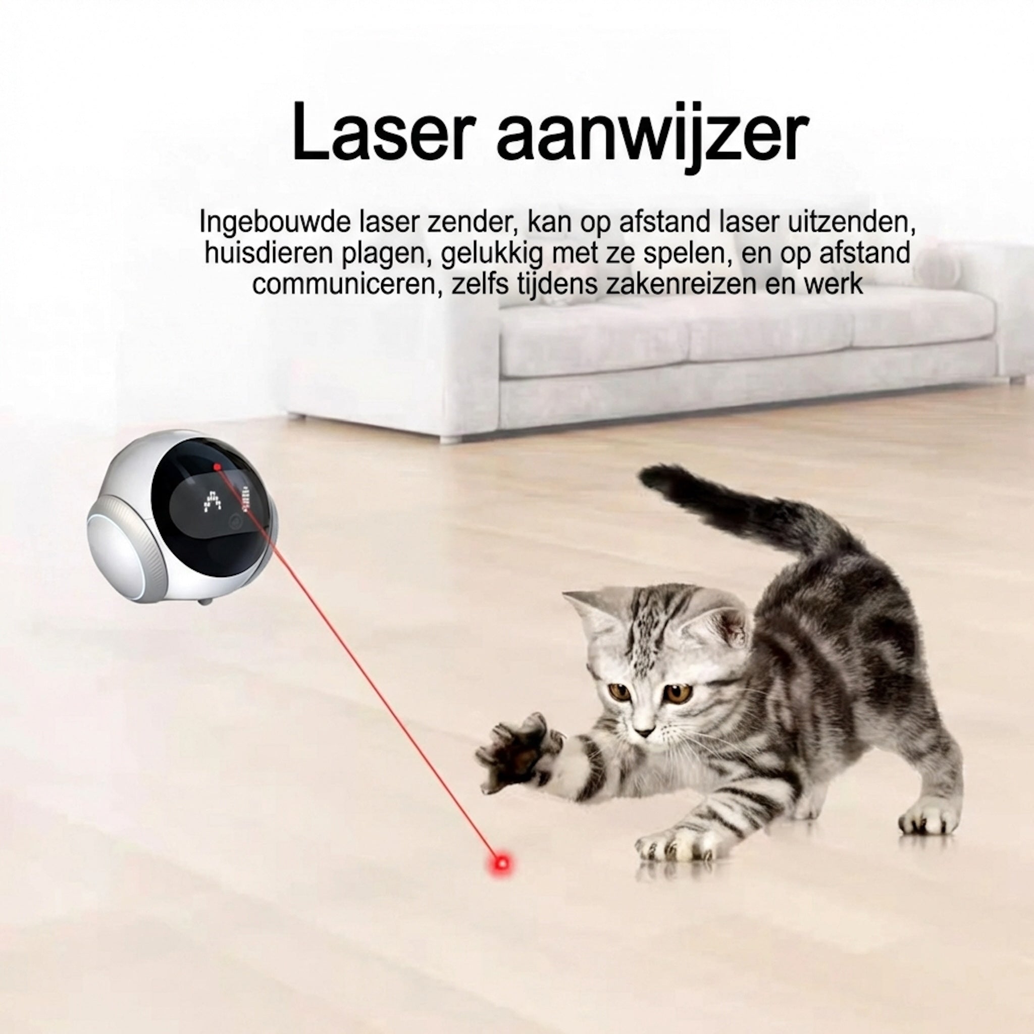 Aiook S1 Slimme Huisdier Robotcamera - 2K HD met Laser & AI-Tracking