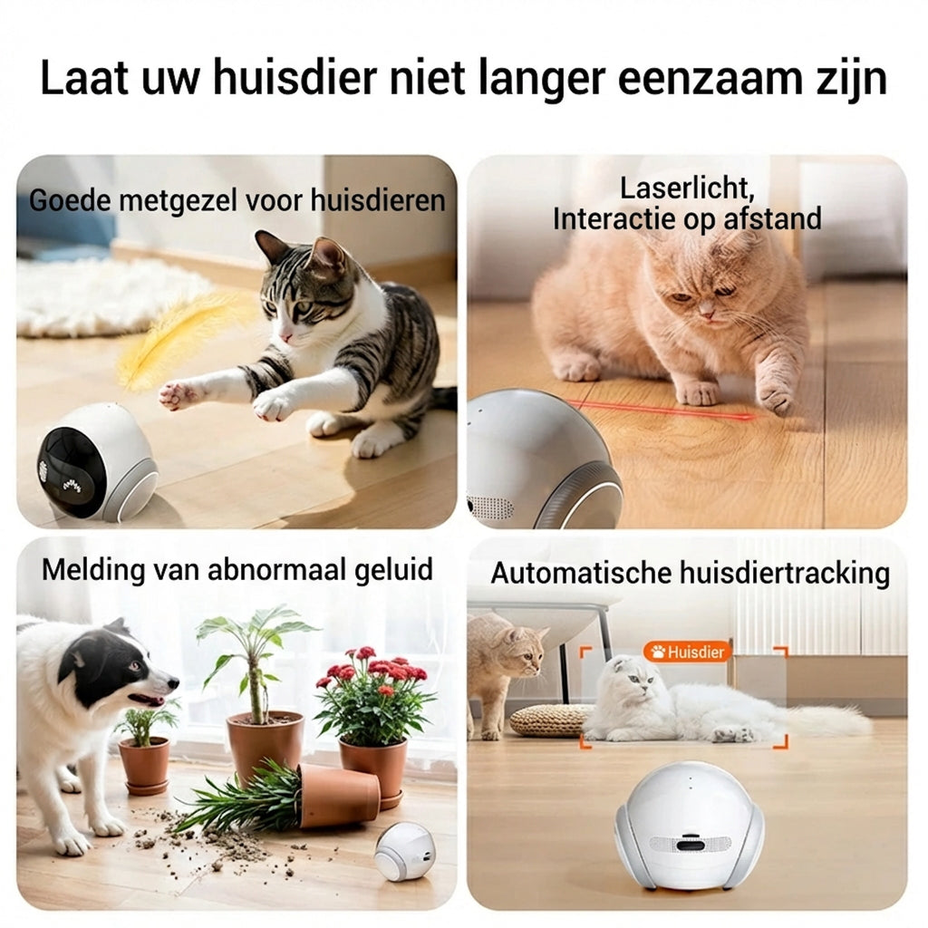 Aiook S1 Slimme Huisdier Robotcamera - 2K HD met Laser & AI-Tracking