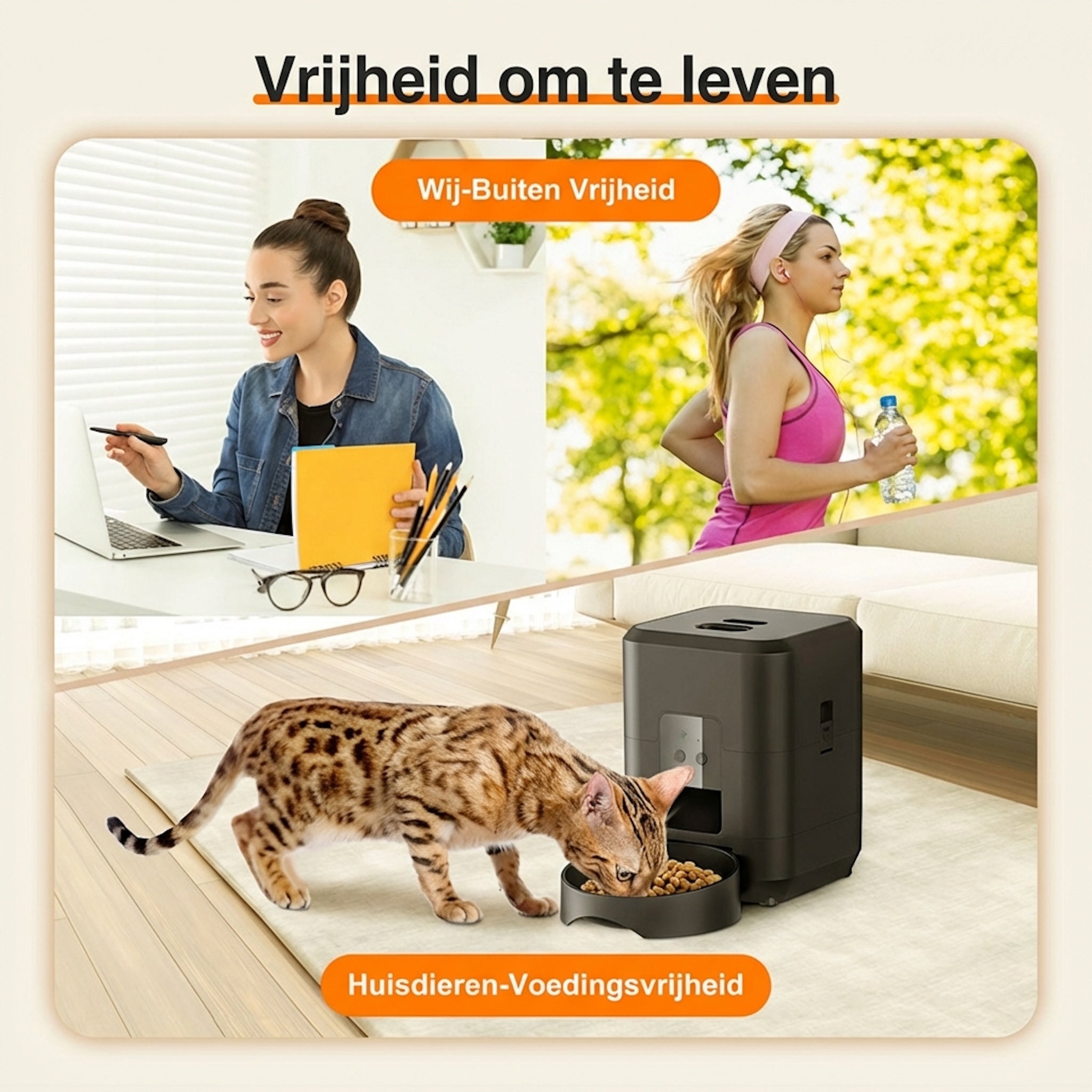 Slimme Voerautomaat met HD Camera - 2L - WiFi & App Bediening
