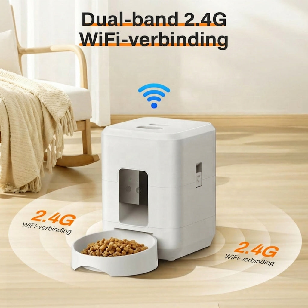 Slimme Voerautomaat met HD Camera - 2L - WiFi & App Bediening